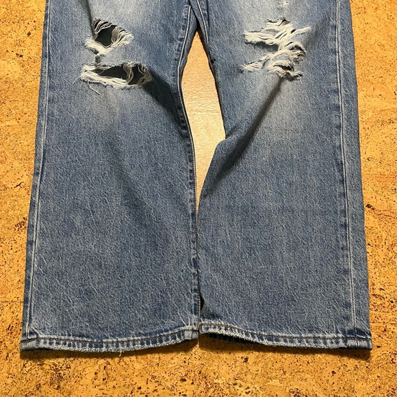 Levi’s Ribcage Straight Ankle Distressed High Rise Jeans NWT Sz 30 x 27 - Picture 12 of 15